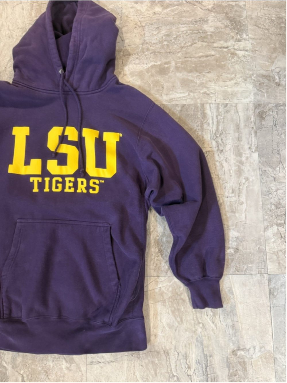 VTG 90s MV Sport LSU Sweatshirt Hoodie Men’s Purple M LSU Tigers Heavyweight